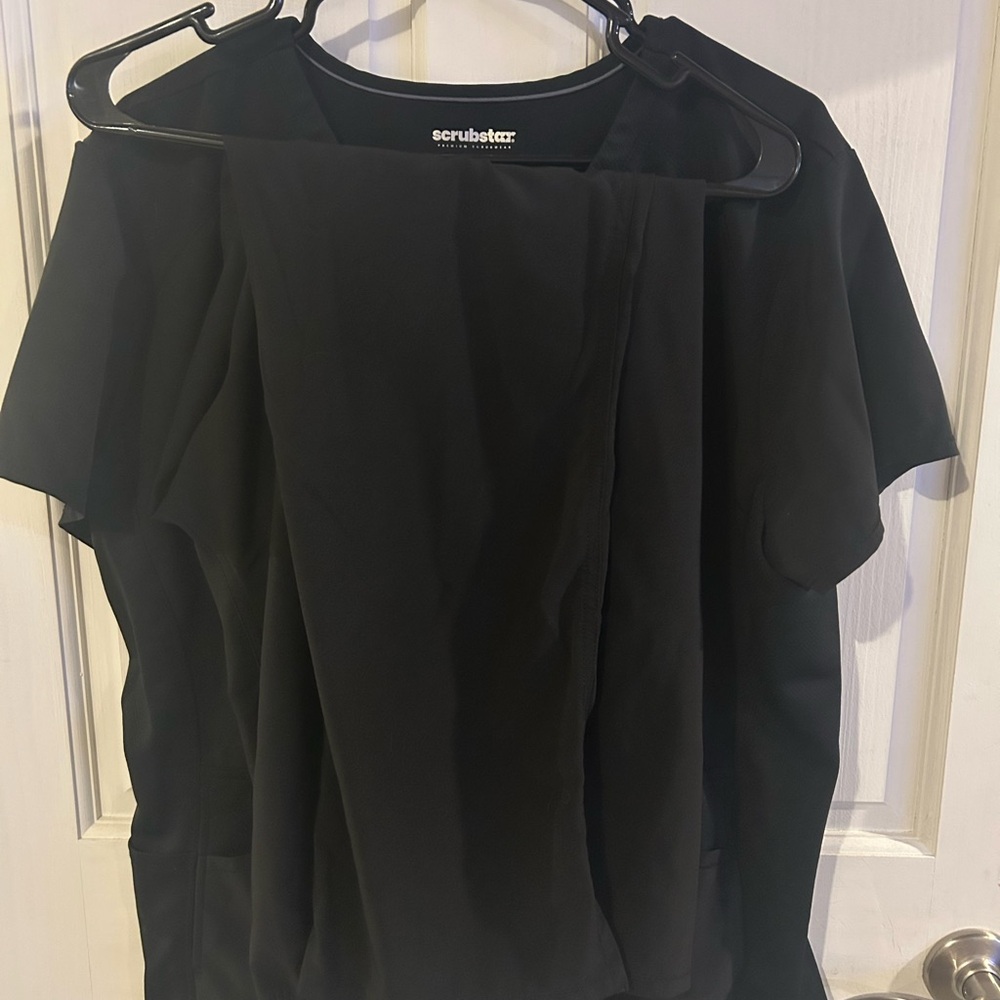 Scrubstar Women's Classic Black Scrub Set